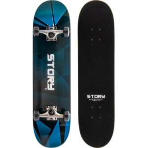 Deskorolka STORY Skateboard 8" - black/blue