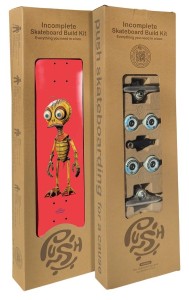 Deskorolka do samodzielnego skręcenia PUSH - Bee Zombie InComplete 7,75" - red