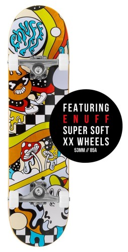 ENU4100 ENU4150 Enuff Meltworld Complete Skateboard Confused Graphic Main with Badge.jpg