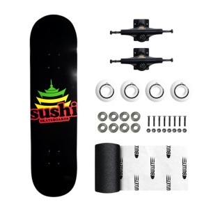 Deskorolka do złożenia Sushi Pagoda Logo  8,125" - black/rasta