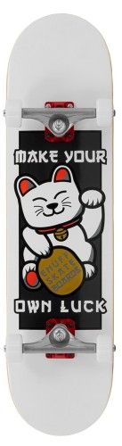 ENU4010 Lucky Cat Complete Skateboard White Graphic Main.jpg