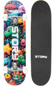 Deskorolka STORY Monsters 7,25" - multi