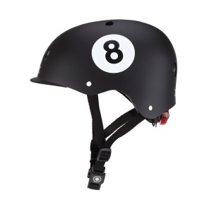 Kask Globber Elite Lights Black/8-ball XS/S z lampką LED